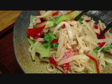 【手抜きランチ】焼きうどん【どん兵衛】