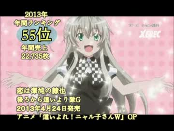 2013年 年間アニメ・ゲーム・声優関連シングルCD売上ランキング(100位~51位)