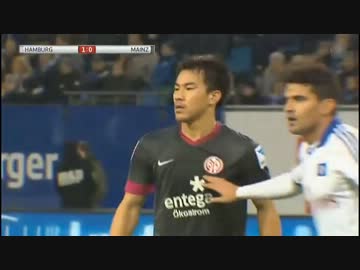 （転載ドイツ語ハイライト）岡崎2ゴール1アシスト vsHSV 21,December,2013