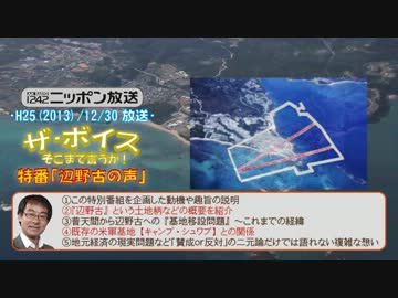 【スペシャル】ザ･ボイス そこまで言うか！ H25/12/30【辺野古の声】