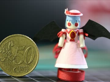 【東方】紙を巻いてレミリアを作ってみた【クイリング】