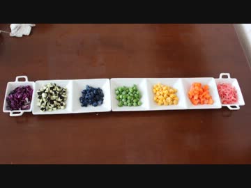 七色チャーハン　＆　変色する焼きそば　作ってみた