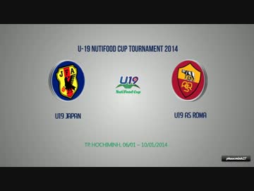 U-19 日本代表 vs U-19 ローマ　ハイライト
