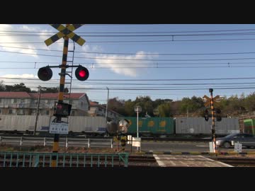 打鐘式踏切り（広電宮島線　田尻２踏切）