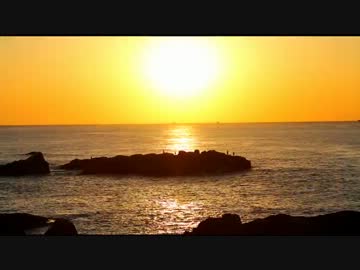 W800 のんびりバイクツーリング vol.18 夏の風景編（夕陽と朝日-潮岬-）