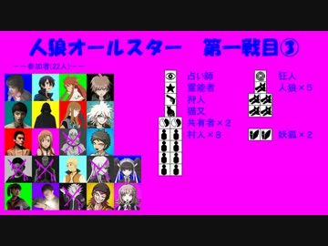 【人狼オールスター】第一戦目③