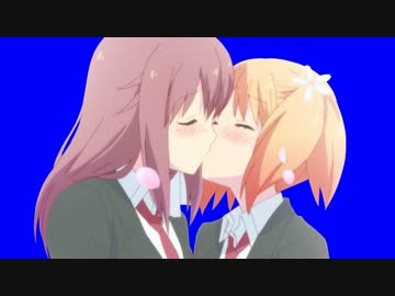 幸せなキスをして終了するレズBB
