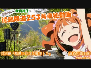 ξ*^ヮ^)ζ 徳島険道２５３号単独動画 特別編『酷道に見える険道！？』