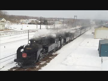 【鉄道】SL冬の湿原号 重連運転 2014 part1【映像集】