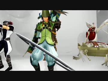 【MMD】黒幕コンビと無口コンビででんわ【戦国BASARA】