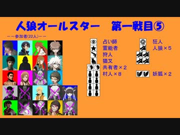 【人狼オールスター】第一戦目⑤