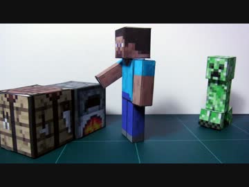【Minecraft】気晴らしにペーパークラフトを作るよ【Timelapse】