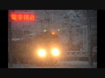 雪夜の江ノ電