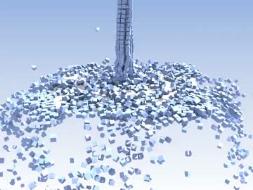 立方体を大量に落とすだけ