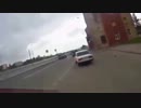 (accident)キレたバイク乗りがボコボコに.mp4