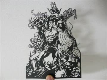 切り絵でアメリカンヒーローズを作ってみた！
