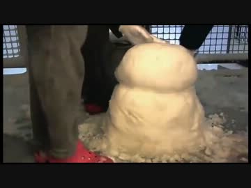 雪であのあれを作ってみた。