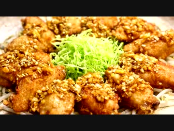 油淋鶏翅と玉子スープ♪