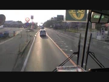 【前面展望】三角駅前－本渡バスターミナル②（故障発生）【九州産交】