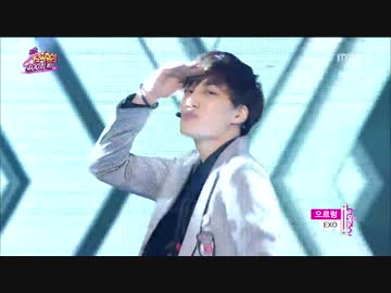 【k-pop】 EXO - Sorry Sorry &amp; 으르렁 (Growl).  Musiccore 140308.mp4