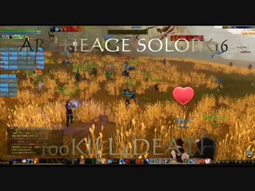 ARCHEAGESOLOPK16 ゴールド戦争100KILL4DEATH