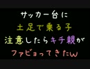 サッカー台に土足で乗る子注意したらキチ親がファビョってきたｗ【2ch】