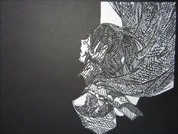 魔法少女まどか☆マギカ　佐倉杏子　美樹さやか　切り絵