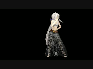【MikuMikuDance】布地が手に纏わりつく絵に挑戦