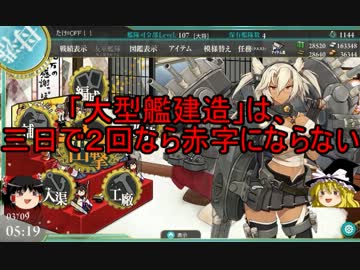ゆっくり実況で行く、艦これお役立ち検証動画・大型艦建造編