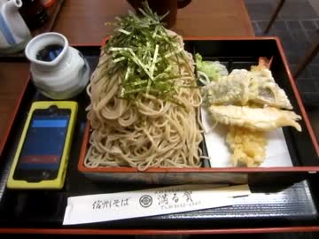 【大盛りハッスル２０１４】満る賀(大杉店)の天ざる大盛り