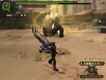 【MHF-G】第75回韋駄天杯 特異金獅子討伐【弓】