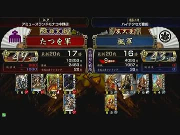 戦国大戦 頂上対決 2014/3/24 たつを軍 VS 楓軍