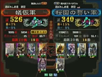 三国志大戦3 頂上対決 2014/3/25 蟻恢軍 VS 桜園の誓い軍