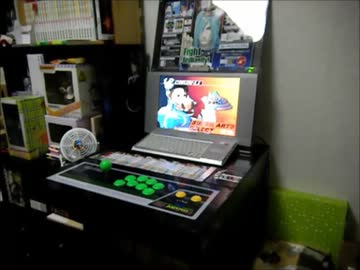 【PC＆PS】アーケードスティックを作ってみた【筐体風】