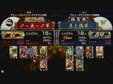 戦国大戦 頂上対決 2014/3/25 ♂～魚～♂軍 VS 真と偽軍