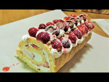 ロールケーキ　作りました