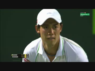 ソニー･オープン2014　錦織 vs フェデラー　ハイライト