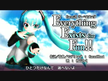 【初音ミク】　Everything Exists for Fun !!　【オリジナル曲】