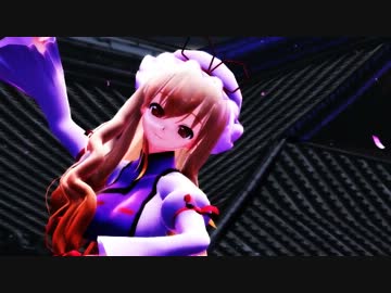 【東方】ゆかりんが桜吹雪の中舞い踊る【MMD】