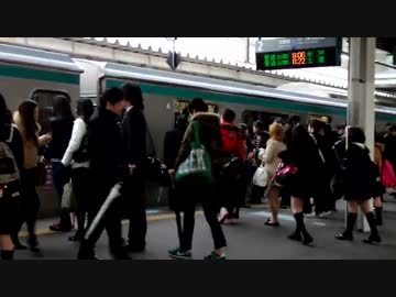 水戸 常磐線 勝田駅の朝ラッシュ時の様子 ニコニコ動画