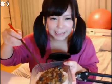 【ニコ生】千野ちゃん vs ジャージャーそうめん【夜食】