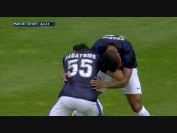 グアリンと長友の相撲パフォーマンス