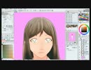 オリキャラの色を塗る動画