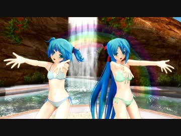 【MMD】らぶ式姉妹に水着で「ビバハピ」を踊ってもらいました【らぶ式】
