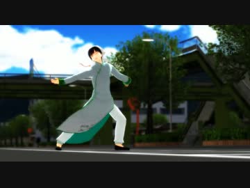 【MMD鬼徹】チャイナ服な白澤が切なく「黒猫」【モデル改造有】