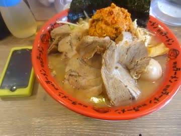 野郎ラーメン 菊川店の辛味噌メガ豚野郎ラーメン１．５㎏