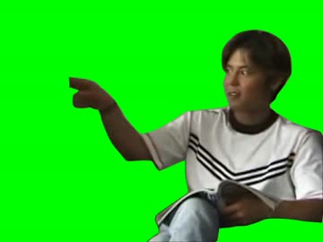 彼氏の頬をつつくKMRGB