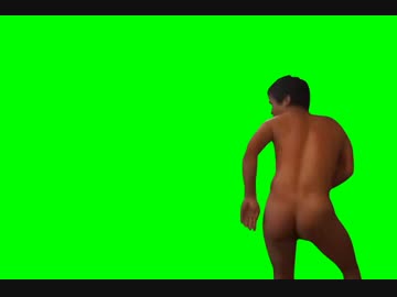 ケツを振って挑発するひでGB