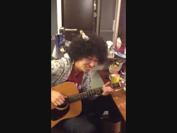 【アフロ】手乗り文鳥を頭に乗っけてギター演奏してみた【モンちゃん】