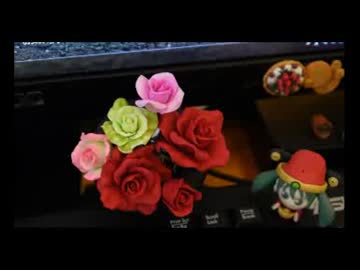 黏土で花を作ってみた